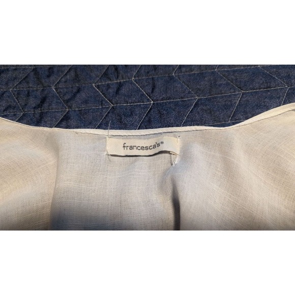 Francesca's Jillian OS Kimono Cover Up Creme with Yellow Red Crochet Edging - Picture 6 of 7